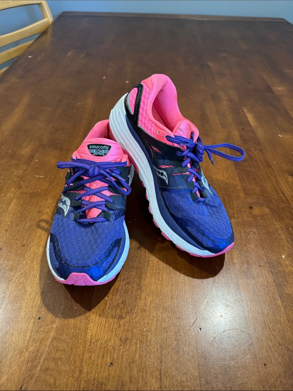 Saucony Women's Running Shoes in Blue and Pink
